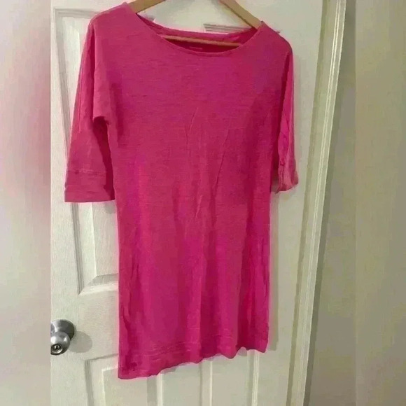 Lilly Pulitzer cassie pima cotton 3/4 sleeve pink  mini dress size xs - Picture 2 of 8